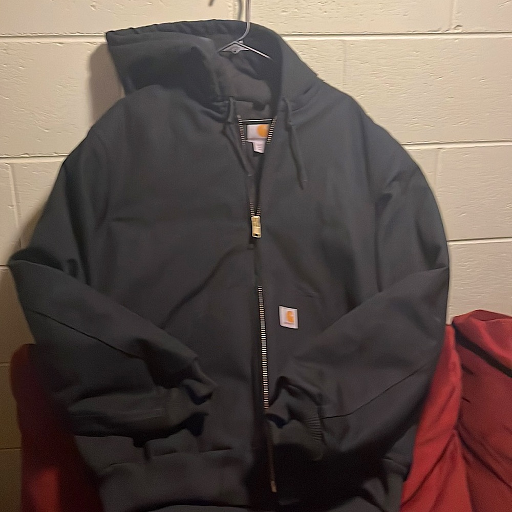 Carhartt quilted canvas jacket, black